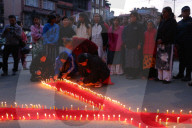 Candle Light Vigil Eve Of AIDS Day In Nepal