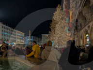 Christmas Atmosphere On Marienplatz Square In Munich