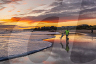 Tynemouth Longsands Beach Sunrise Reflections