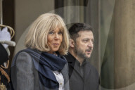 Macron And Zelensky After Meeting - Paris