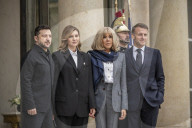 Macron And Zelensky After Meeting - Paris