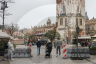 Anti Terrorist Security Barrier At Christmas Market In Poland