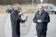 Indienststellung der Drohnenabwehreinheit der Bundespolizei in Ahrensfelde