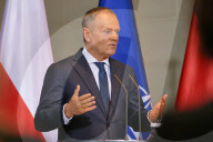 Pressekonferenz bei Empfang des polnischen Ministerpraesidenten