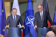 Pressekonferenz bei Empfang des polnischen Ministerpraesidenten