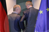 Pressekonferenz bei Empfang des polnischen Ministerpraesidenten