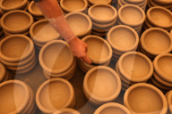 Displaced Palestinian Potters Build a Mud Workshop in Al-Zawaida, Central Gaza Strip