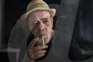 Billy Graham at his home in Manchester