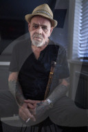 Billy Graham at his home in Manchester