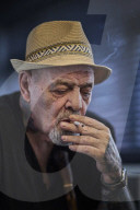 Billy Graham at his home in Manchester