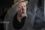 Billy Graham at his home in Manchester