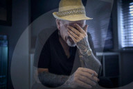 Billy Graham at his home in Manchester