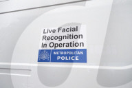 Metropolitan Police Facial Recognition van parked in Oxford Street, London