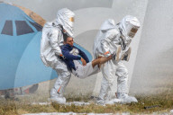 Aircraft Accident Response Exercise At Airport In Indonesia