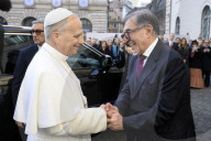 Pope Leo XIV Visits Italian Senate - Rome
