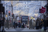 Last minute Christmas shoppers in London