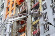 Aftermath of Russian Attack in Kyiv - Ukraine