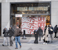 Boxing Day & post Christmas shoppers in Oxford Street