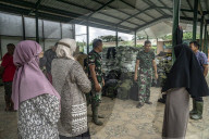 Military Aid Distribution After Tropical Cyclone in Aceh - Indonesia