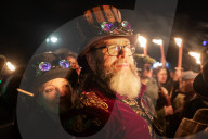 ‘A sense of anarchy and misrule’: the osses, warring oaks and lobbed sprouts of Penzance’s Montol festival