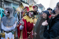 ‘A sense of anarchy and misrule’: the osses, warring oaks and lobbed sprouts of Penzance’s Montol festival