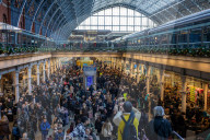 Eurostar trains cancelled at St Pancras Station. 