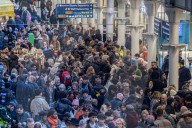 Eurostar trains cancelled at St Pancras Station. 
