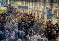 Eurostar trains cancelled at St Pancras Station. 
