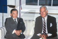 PM Takeshita of Japan Meets Leader Foley