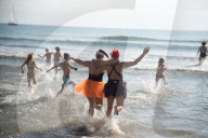 New Year's Day Swim In Barcelona