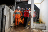 Evacuation Of Landslide Victims' Bodies In Sumedang, Indonesia