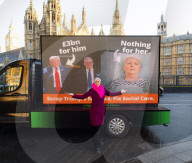 Daisy Cooper social care press conference outside Parliament.