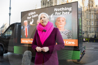 Daisy Cooper social care press conference outside Parliament.