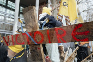 Farmers procession through the streets of Toulouse