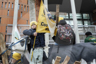 Farmers procession through the streets of Toulouse