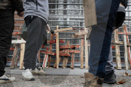 Farmers procession through the streets of Toulouse