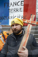 Farmers procession through the streets of Toulouse