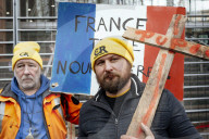 Farmers procession through the streets of Toulouse