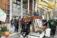 Farmers procession through the streets of Toulouse