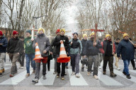 Farmers procession through the streets of Toulouse