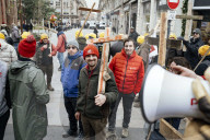 Farmers procession through the streets of Toulouse