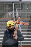 Farmers procession through the streets of Toulouse
