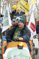 Farmers procession through the streets of Toulouse