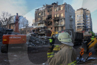 Emergency Rescue Operations Continue Following Russian Strike - Kharkiv