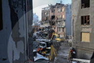 Emergency Rescue Operations Continue Following Russian Strike - Kharkiv