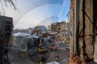 Emergency Rescue Operations Continue Following Russian Strike - Kharkiv