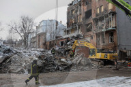Emergency Rescue Operations Continue Following Russian Strike - Kharkiv