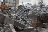 Emergency Rescue Operations Continue Following Russian Strike - Kharkiv