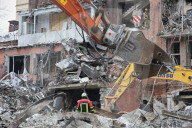 Emergency Rescue Operations Continue Following Russian Strike - Kharkiv