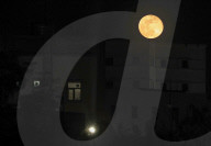 Wolf Moon Rises Over Erbil Skyline - Iraq